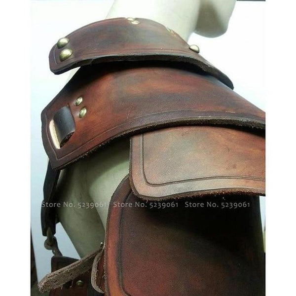 Medieval Renaissance Vintage Leather Shoulder Armor-TacticalXmen